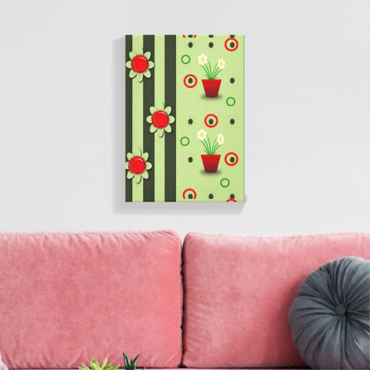 Stretched Canvas Print Moederdag Floral (Insitu (Woonkamer))