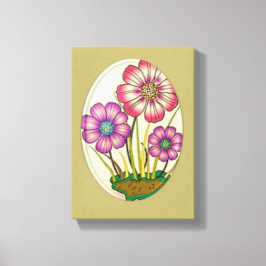 Stretched Canvas Print Moederdag Floral (Voorkant)