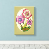 Stretched Canvas Print Moederdag Floral (Insitu (Houten vloer))
