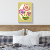 Stretched Canvas Print Moederdag Floral (Insitu (Slaapkamer))