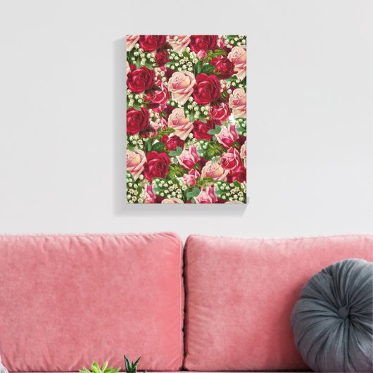 Stretched Canvas Print Moederdag Floral (Insitu (Woonkamer))