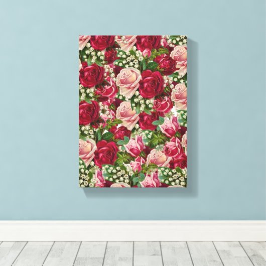 Stretched Canvas Print Moederdag Floral (Insitu (Houten vloer))