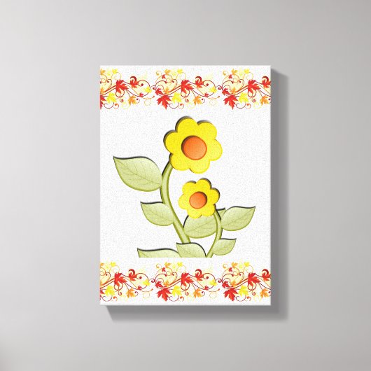 Stretched Canvas Print Moederdag Floral (Voorkant)