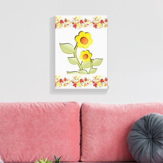 Stretched Canvas Print Moederdag Floral (Insitu (Woonkamer))