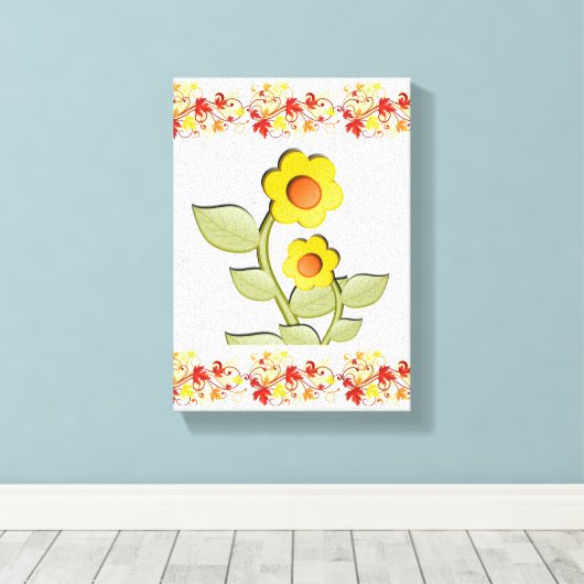 Stretched Canvas Print Moederdag Floral (Insitu (Houten vloer))