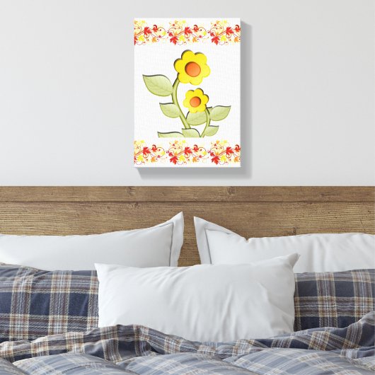 Stretched Canvas Print Moederdag Floral (Insitu (Slaapkamer))