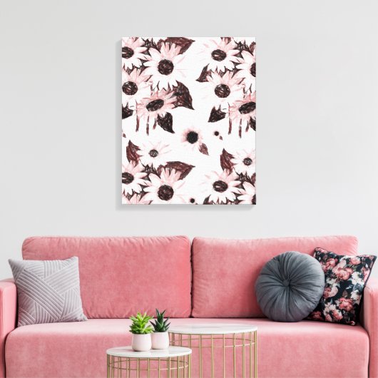 Stretched Canvas Print Moederdag Floral (Insitu (Woonkamer))