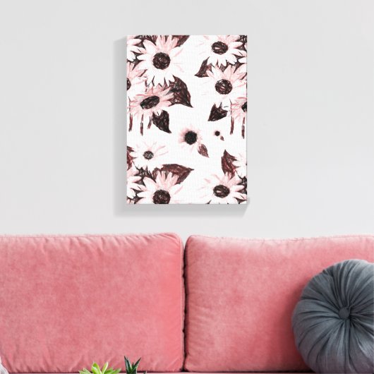 Stretched Canvas Print Moederdag Floral (Insitu (Woonkamer))