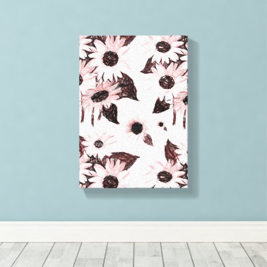 Stretched Canvas Print Moederdag Floral (Insitu (Houten vloer))