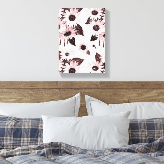 Stretched Canvas Print Moederdag Floral (Insitu (Slaapkamer))