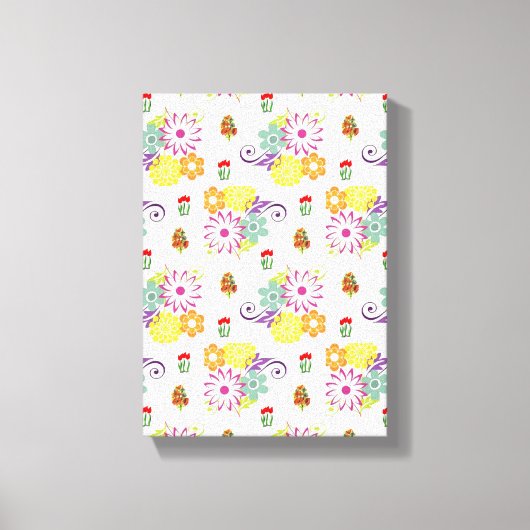 Stretched Canvas Print Moederdag Floral (Voorkant)