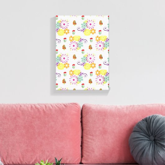 Stretched Canvas Print Moederdag Floral (Insitu (Woonkamer))