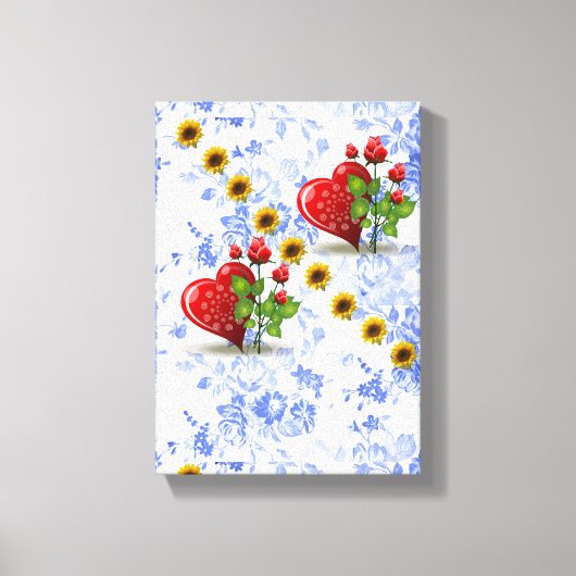 Stretched Canvas Print Moederdag Floral (Voorkant)