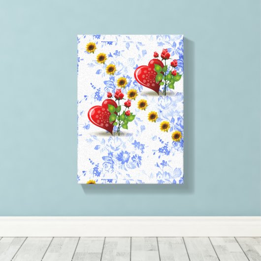 Stretched Canvas Print Moederdag Floral (Insitu (Houten vloer))