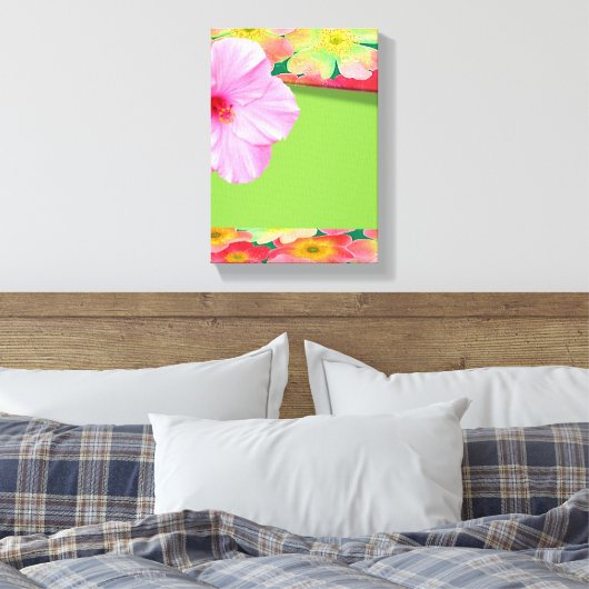 Stretched Canvas Print Moederdag Floral (Insitu (Slaapkamer))