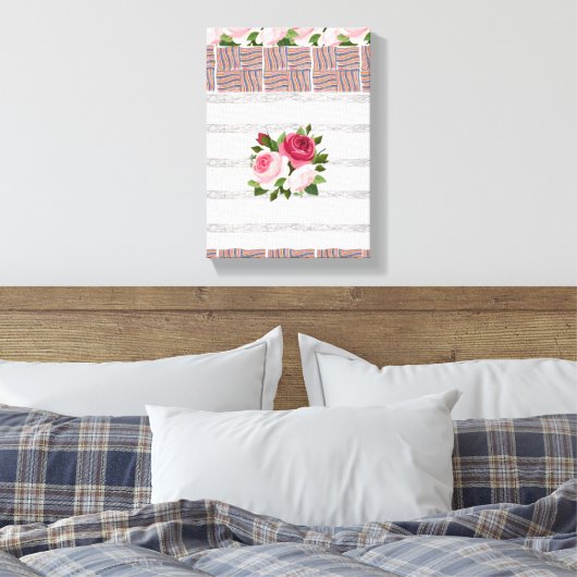Stretched Canvas Print Moederdag Floral (Insitu (Slaapkamer))