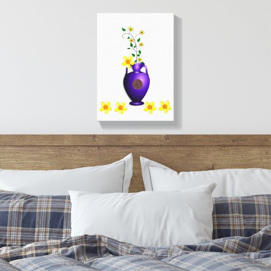 Stretched Canvas Print Moederdag Floral (Insitu (Slaapkamer))