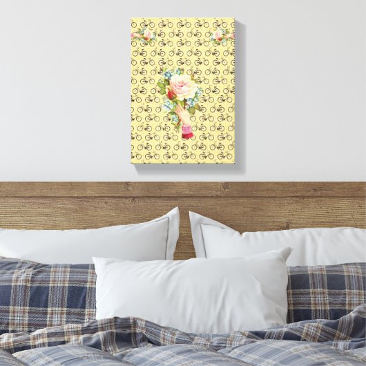 Stretched Canvas Print Moederdag Floral (Insitu (Slaapkamer))