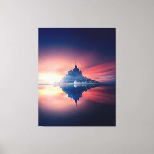 Stretched Canvas Print - Mont Saint-Michel Frankri (Voorkant)