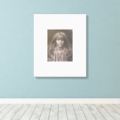 Stretched Canvas Print of Mosa, Mohave Child (Insitu (Houten vloer))