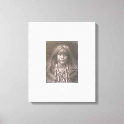 Stretched Canvas Print of Mosa, Mohave Child (Voorkant)