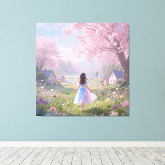 Stretched Canvas Print quiet Beauty (Insitu (Houten vloer))