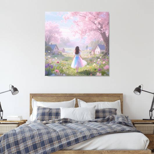Stretched Canvas Print quiet Beauty (Insitu (Slaapkamer))
