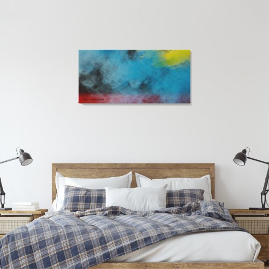 Stretched Canvas Print Space smoke (Insitu (Slaapkamer))