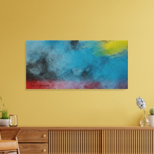 Stretched Canvas Print  Space smoke  (Insitu (Woonkamer))