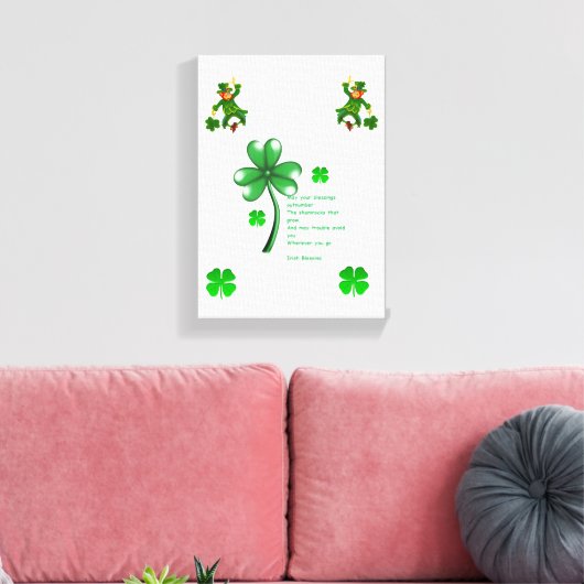 Stretched Canvas print St. Patrick's Day (Insitu (Woonkamer))