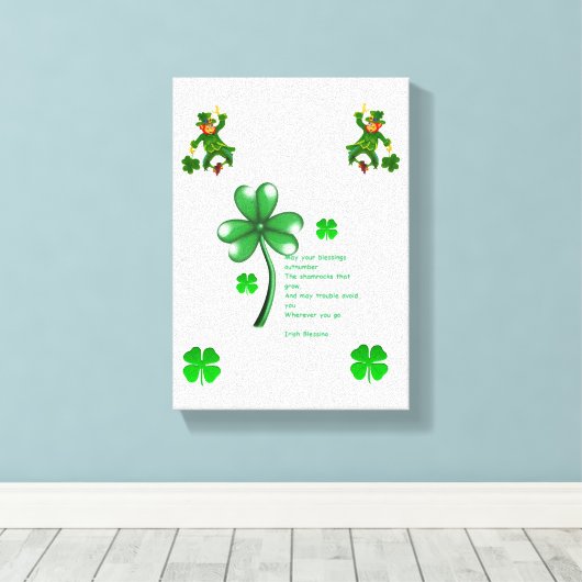 Stretched Canvas print St. Patrick's Day (Insitu (Houten vloer))