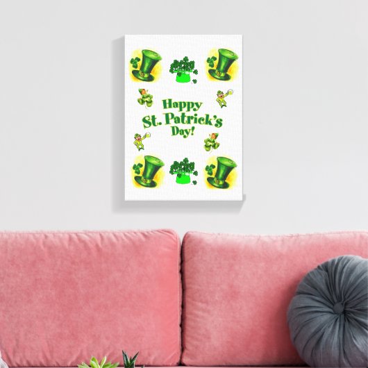 Stretched Canvas print St. Patrick's Day (Insitu (Woonkamer))