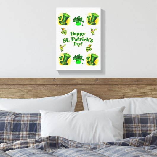 Stretched Canvas print St. Patrick's Day (Insitu (Slaapkamer))