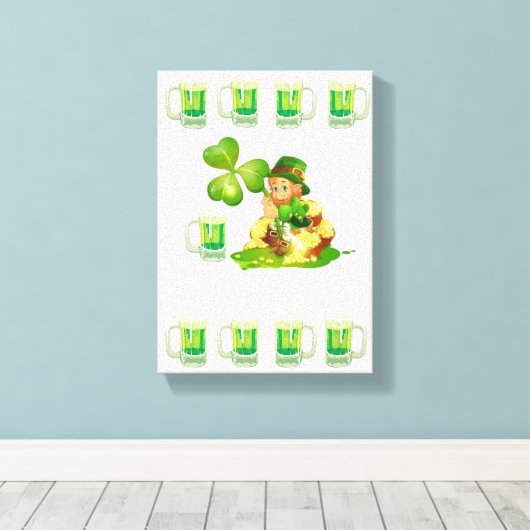 Stretched Canvas print St. Patrick's Day (Insitu (Houten vloer))