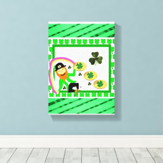 Stretched Canvas print St. Patrick's Day (Insitu (Houten vloer))