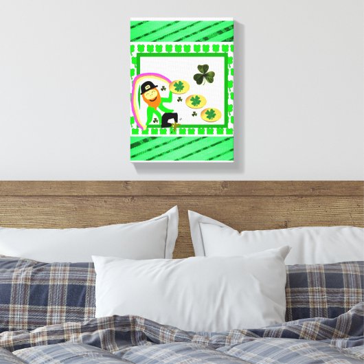 Stretched Canvas print St. Patrick's Day (Insitu (Slaapkamer))
