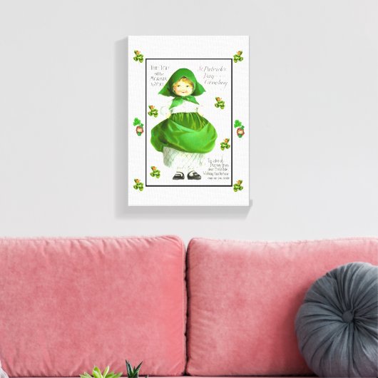 Stretched Canvas print St. Patrick's Day (Insitu (Woonkamer))