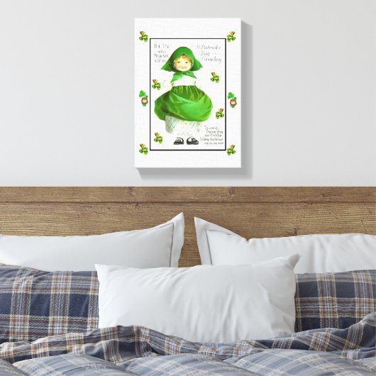 Stretched Canvas print St. Patrick's Day (Insitu (Slaapkamer))