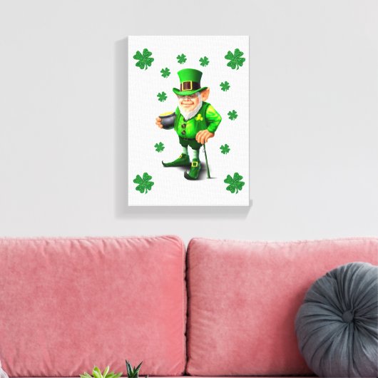 Stretched Canvas print St. Patrick's Day (Insitu (Woonkamer))