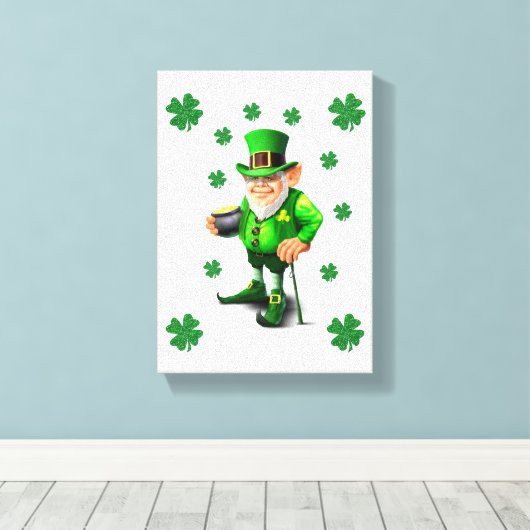 Stretched Canvas print St. Patrick's Day (Insitu (Houten vloer))