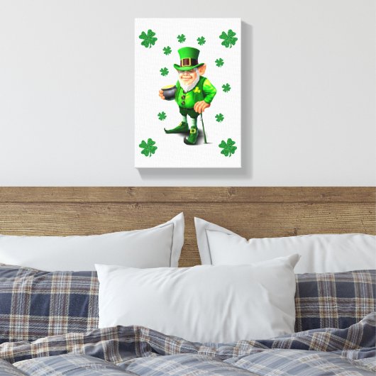 Stretched Canvas print St. Patrick's Day (Insitu (Slaapkamer))