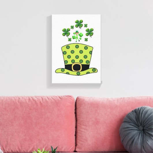 Stretched Canvas print St. Patrick's Day (Insitu (Woonkamer))