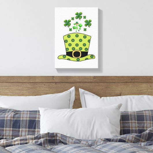 Stretched Canvas print St. Patrick's Day (Insitu (Slaapkamer))