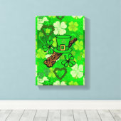 Stretched Canvas print St. Patrick's Day (Insitu (Houten vloer))