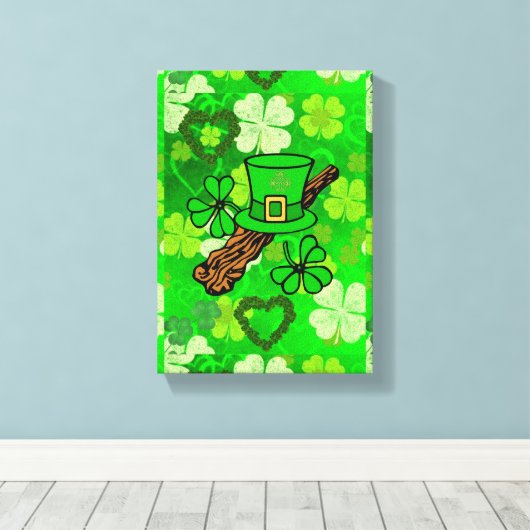 Stretched Canvas print St. Patrick's Day (Insitu (Houten vloer))