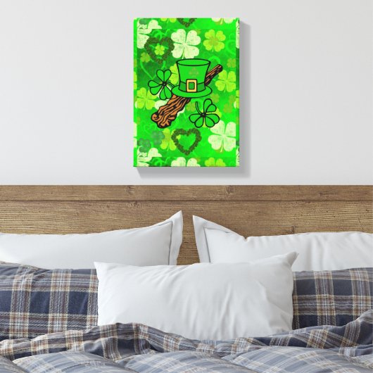 Stretched Canvas print St. Patrick's Day (Insitu (Slaapkamer))