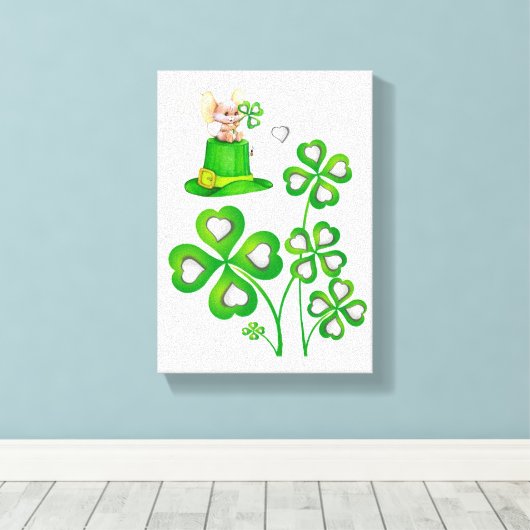 Stretched Canvas print St. Patrick's Day (Insitu (Houten vloer))