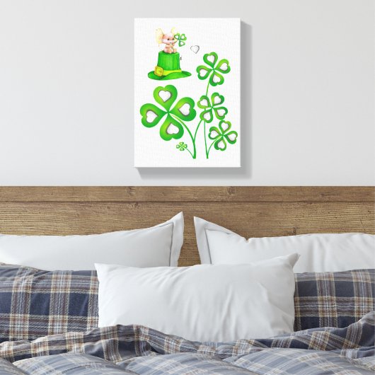 Stretched Canvas print St. Patrick's Day (Insitu (Slaapkamer))