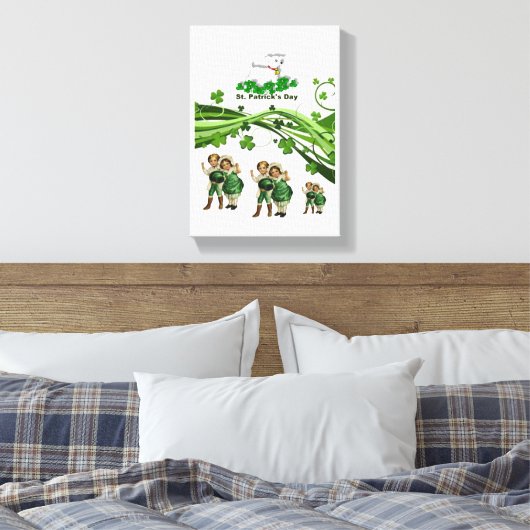 Stretched Canvas print St. Patrick's Day (Insitu (Slaapkamer))