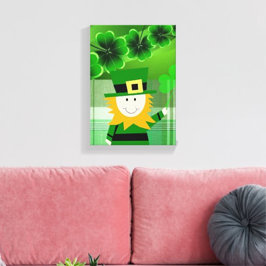 Stretched Canvas print St. Patrick's Day (Insitu (Woonkamer))